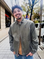 メリケンビューティーパーラー コウベ(MERICAN BEAUTY PARLOR KOBE)&nbsp;メンズカット韓国マッシュスペインカールダークアッシュ