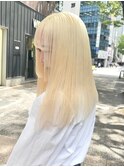 14470ホワイトアッシュ抜きっぱなしブリーチホワイトブロンド