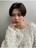 前髪あり耳掛け丸みボブコンパクトショート20代30代40代