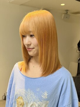 ラック 表参道(LUCK) ペールオレンジ/オレンジカラー/ブリーチ/ケアブリーチ/表参道