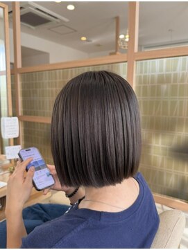 アドラーブル 長岡リップス旭岡店(adorable) 髪質改善カラー透明感グレージュ◎タッセルボブ