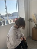ショート/軽めボブ/透明感カラー
