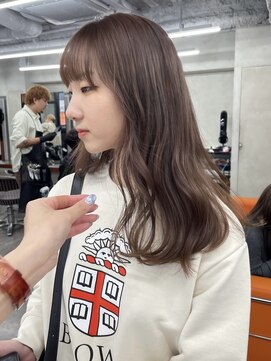 ニコ トウキョウ 渋谷(nico TOKYO) ダブルカラーチェリーレッドピンクブラウン韓国レイヤーロング