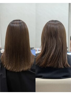 シンズ 銀座(sins) 30代　硬毛による広がりをまとまる髪に