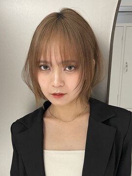サンドイエナ 横浜店(sand yena) ボブディオリーブベージュ髪質改善縮毛矯正フェイスレイヤー
