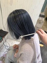 ニケロランジュ(Nike L'orange) バレイヤージュ/ブルーシルバー/筋感バレイヤージュ/30代/40代