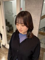 ハイル(KHAIR)&nbsp;♪ツヤ感・透明感ブラウンカラー♪ミディアムくびれ巻き♪秀果
