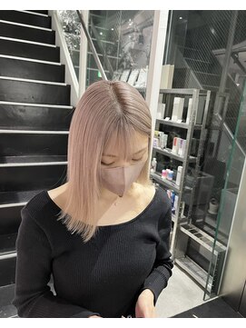シェリ 天神(CHERIE) 福岡 ブリーチ ベージュ グレージュ ダブルカラー ハイライト