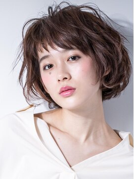 カバーヘア ブリス 大宮西口(COVER HAIR bliss) *bliss大宮*ふわくしゅ☆くせ毛風アシンメトリーミニマムボブt