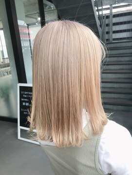 テラスヘア 新潟駅南(TERRACE hair) 色素薄い系ホワイトベージュ(ブリーチあり)