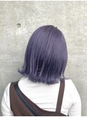 オシャレなカラーが際立つ切りっぱなしボブ
