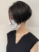 ステアケース 武蔵小杉店(stair:case)&nbsp;大人クール黒髪刈り上げハンサムショートセンターパート