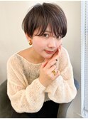 30代40代50代/小顔似合わせカット黒髪ショート/ハンサムショート