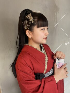 ブルー(BLUE.) ☆成人式ヘアセット☆