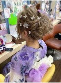 ボリュームたっぷりヘア(^-^)『華やか浴衣着付け＋ヘアセット』