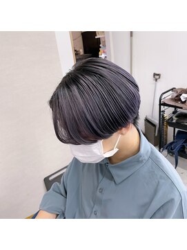 ラル(Lull) 【メンズ韓国風マッシュ×ラベンダーパープル】ケアブリーチ