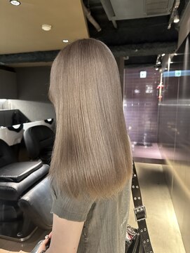 ペレ 栄店(PELE) デザインカラー/レイヤーカット/ウェットヘア/オリーブベージュ