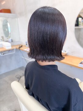 ドラマティックヘア(DRAMATIC HAIR) 外ハネボブ×ディープアメジスト