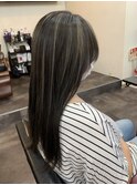黒髪コントラストハイライト_小顔レイヤーカット_65