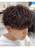 横浜/メンズカット/ルーズパーマ/センターパート/シャドウパーマ