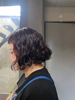 雨と パーマボブ