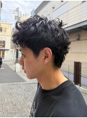 マレットパーママレットヘアルーズパーマウォーリアカットメンズ