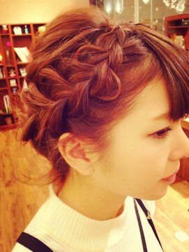 ヘアールーム グリン(Hair room GRin) GRin×編み込みUP