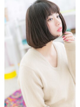 ヘアアンドビューティー ミック(Hair & Beauty miq) 黒髪ナチュラルボブで小顔見せ♪b