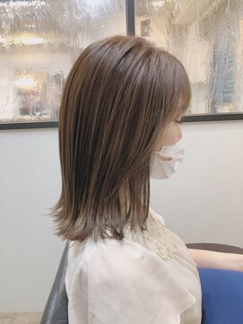 ニット 銀座(knit) かき上げヘア/マロンベージュ/かき上げロング/Aラインボブ/銀座