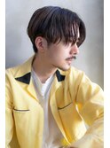 メンズビジネスツーブロックアップバング束感ショートマッシュ