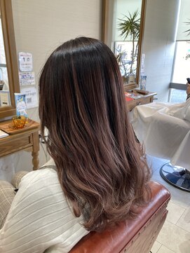ヘアー クラージュ(hair courage) バレイヤージュカラー