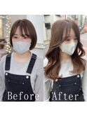 ナチュラルブラウン#シールエクステ#くびれヘア#韓国#美髪#池袋