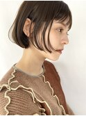 顔周りの束感が可愛い〇ミニボブ