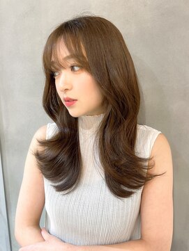 ロンド エスポワール 錦糸町(Lond espoir) 〇韓国前髪くびれ巻きヨシンモリピンクベージュシースルーバング