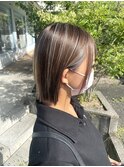 ☆切りっぱなしボブ×ハイライト、ホワイトベージュ☆