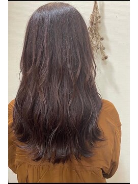 美容室 メザミー MESAMIES まろやかピンクブラウン ゆるふわウェーブロング 髪質改善