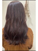 美容室 メザミー MESAMIES まろやかピンクブラウン ゆるふわウェーブロング 髪質改善