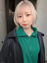 ラニヘアサロン(lani hair salon)&nbsp;ホワイトミルクティー/ショートボブ/ダブルカラー