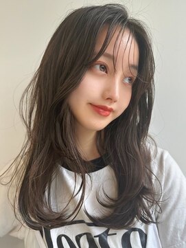 ホスタ 大阪梅田店(fosta) ベージュインナーカラーショートボブレイヤーミディアム前髪