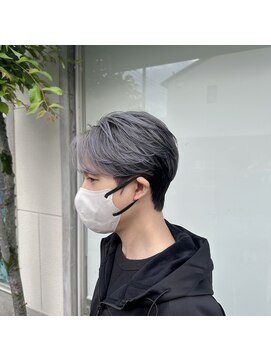 アロハナ 津店(ALOHANA) メンズシャドールーツにカット+フェザーパーマ風セット