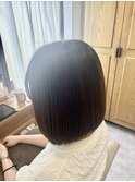 結べるボブ×オリーブベージュカラー