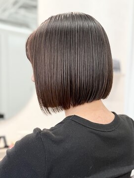 エルヘアメゾン(el. hair maison) ストレートボブ☆グレージュカラー