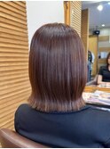 ＊艶感ピンクブラウン×外はねボブ米子＊