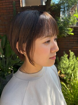 エヌヨンブンノイチ 茅ヶ崎(n1/4) 30代40代50代丸みショートボブ似合わせ小顔カット前髪あり