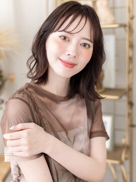 カバーヘア ブリス 川口(COVER HAIR bliss) くせ毛風シースルーバングセミウェットヘアb川口20代30代40代