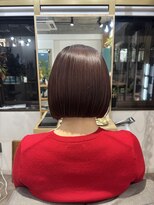 アマネ(AMANE)&nbsp;ワインレッド×切りっぱなしボブ