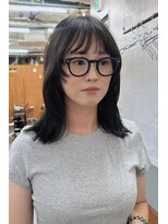 ニール シトロン 名古屋 伏見 丸の内(NEELU citron)&nbsp;【NEELU_RIE】グレージュ×顔まわりレイヤー