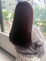 エイム ヘア デザイン 町田店(eim hair design) チェリーレッド/ワインレッド/ストレートロング/暖色系カラー