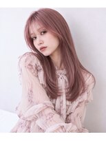 ソレイユトウキョウシブヤ(SOLEIL TOKYO shibuya) ロングレイヤーカット韓国ピングベージュブリーチダブルカラー