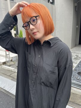 アルカナ 明治神宮前原宿(ARCANA) オレンジ　ボブ　ハイトーンボブ　ケアブリーチ